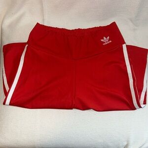 Red Adidas Bicycle Shorts, Size Small